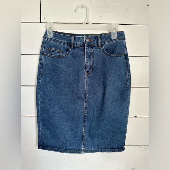 Vero Moda Denim High-Waist Skirt - Picture 1 of 6